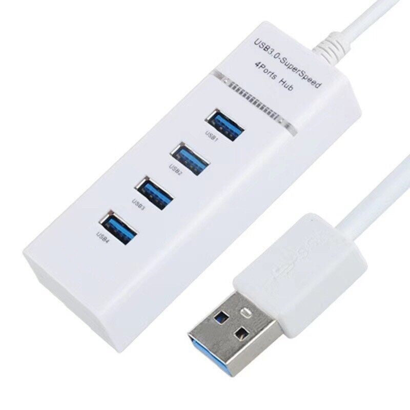 4 Ports USB Hub Multi Splitter USB 3.0 5Gbps High Speed Adapter Cable Expander – 120cm