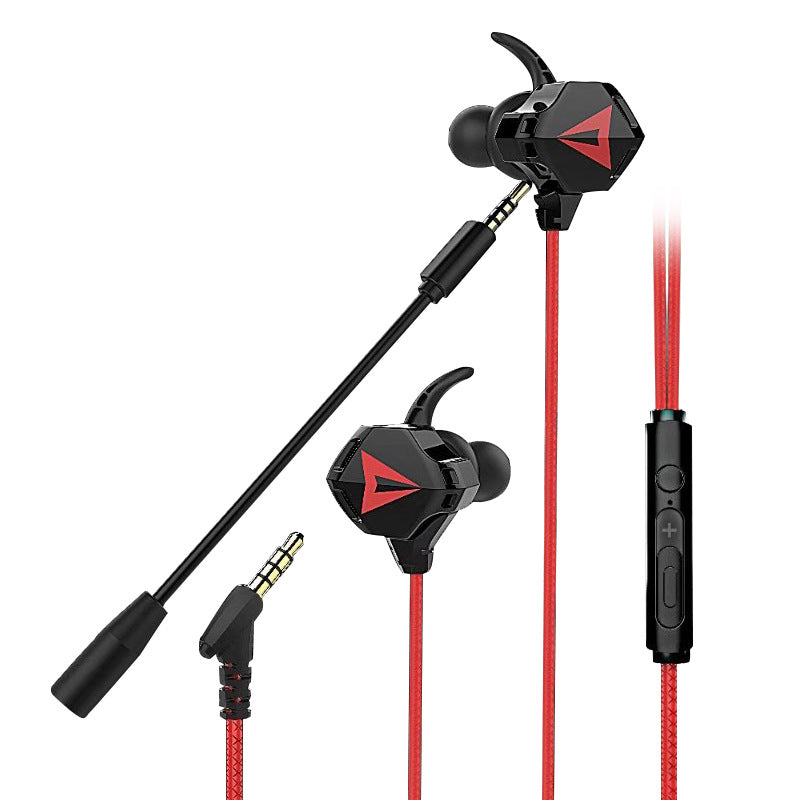 Gaming Earbuds Earphones with Microphone Volume Control In Ear Gaming Headset for PC Laptop Mobile Phone – 3.5MM Plug / Red