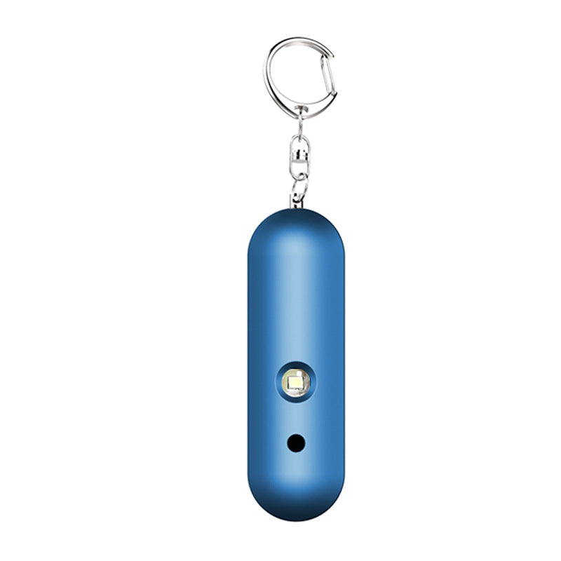 ABS Personal Alarms LED Flashlight 130db Whistle Security Siren Keychain Safety Sound Emergency Self Defense Safe Sound – Blue