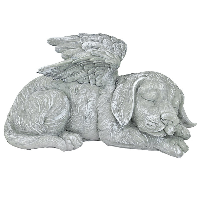 Garden Sleeping Angel Dog Cat Resin Ornaments Cute Pet with Wing Memorial Grave Marker Tribute Statue Outdoor Decoracion – Dog