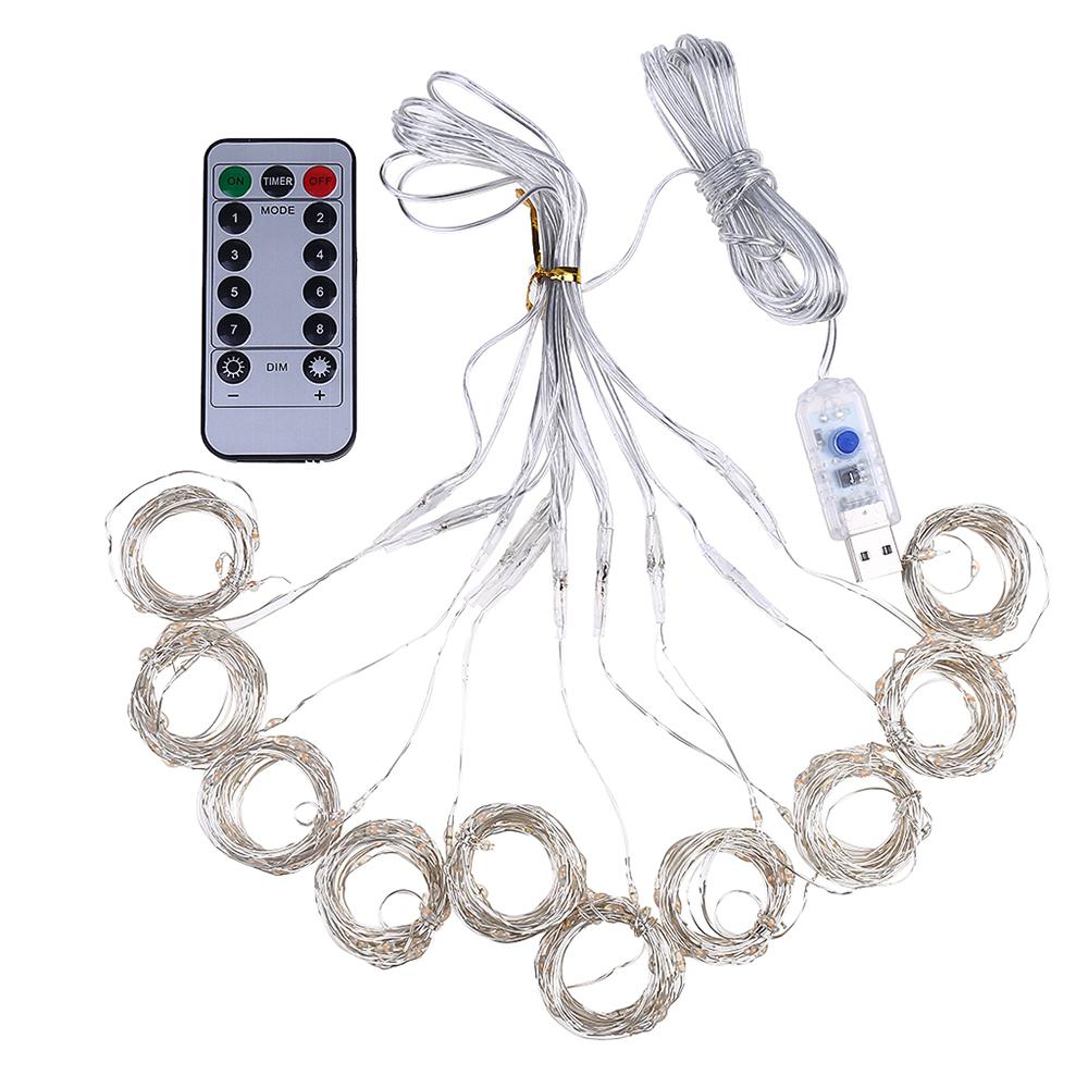 3M*1M LED Curtain Fairy String Lights Wedding Party Christmas Decoration – White