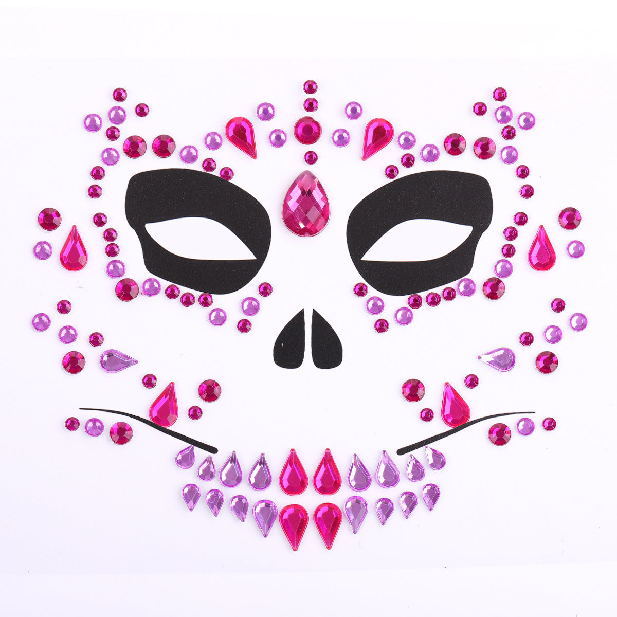 3Pcs Halloween Day of the Dead Face Stickers Makeup Mask Temporary Tattoo – GF-2002