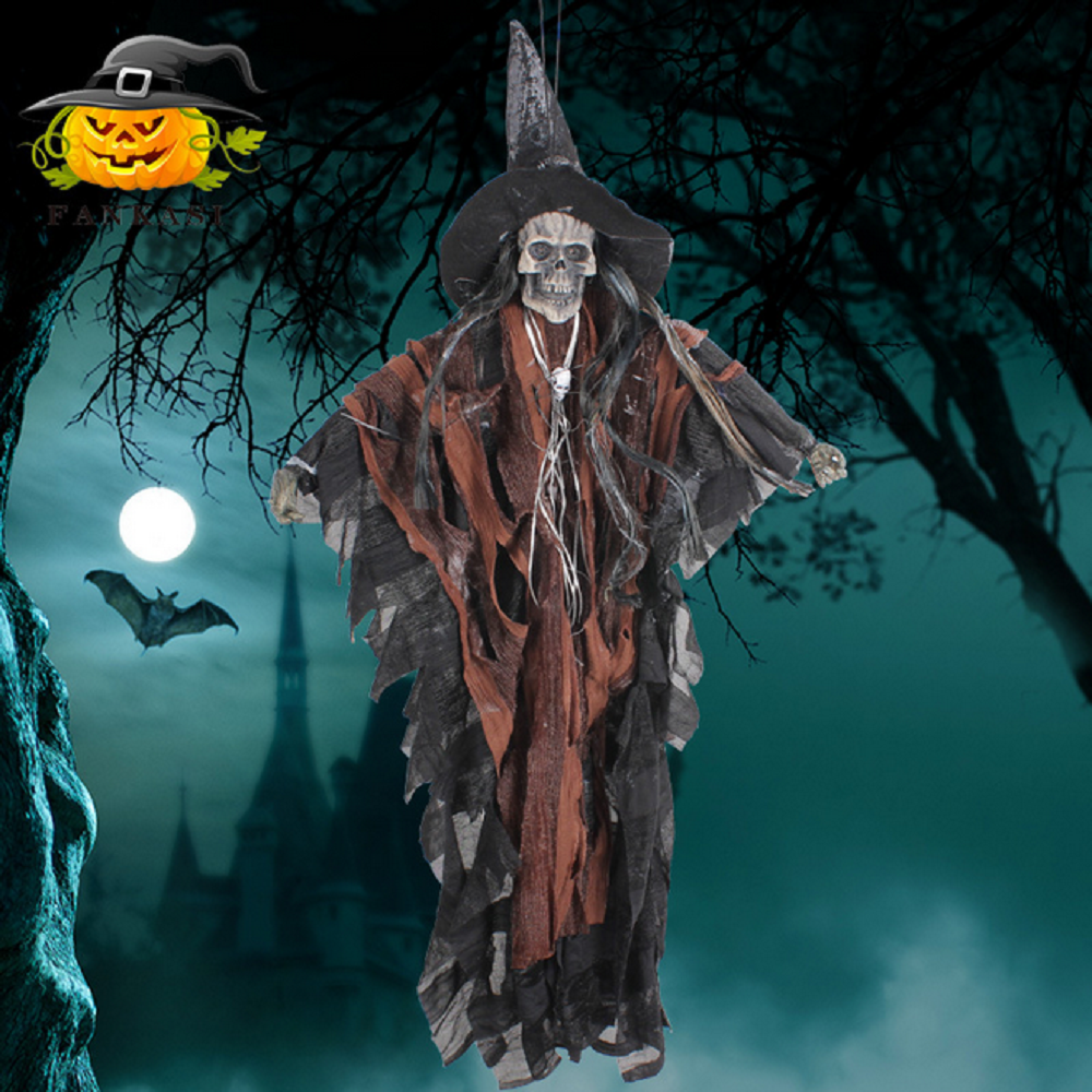 Scary Halloween Party Horror Skeleton Ghost Hanging Decoration – Coffee