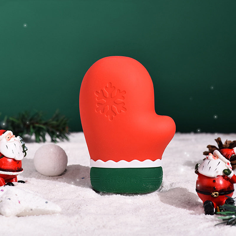 Silicone Microwave Heated Hand Warmer Christmas Hot Water Bag – Red / Gloves