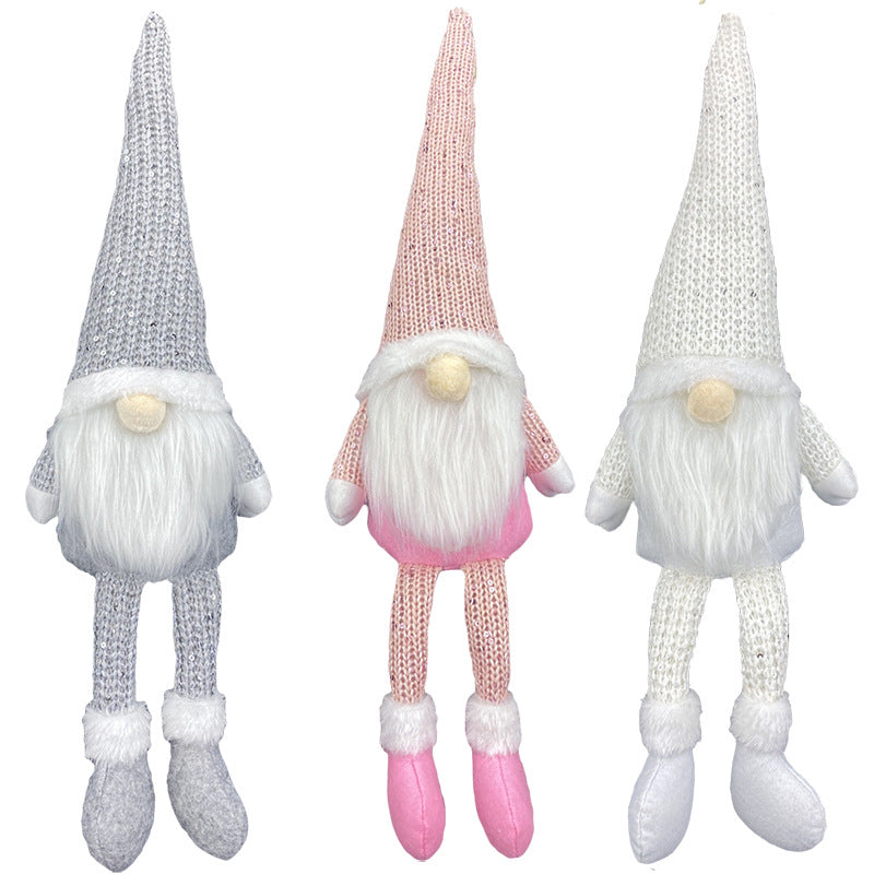 Christmas Faceless Gnome Doll Home Window Xmas Decoration – White