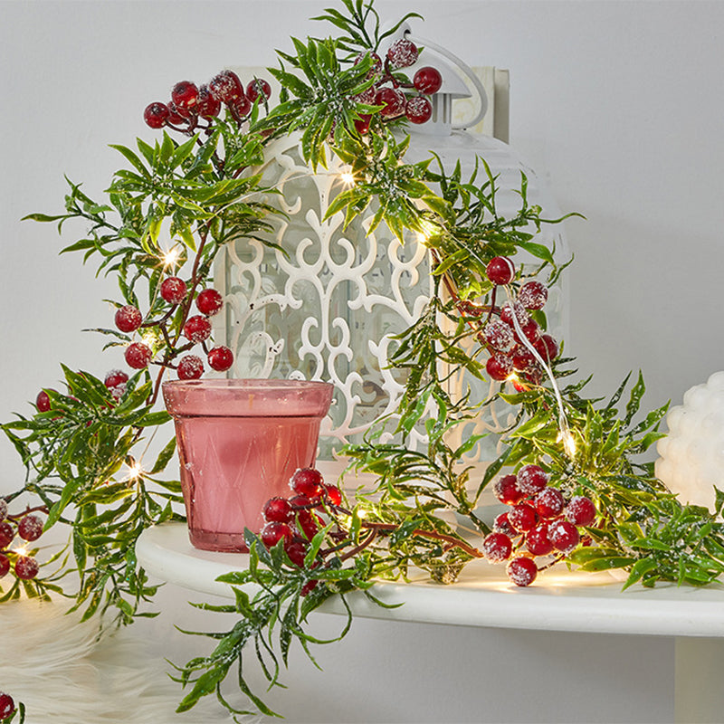 2M 20 LED Christmas Lights Holiday Decorative Hanging String Light – Christmas Red Fruit Cane