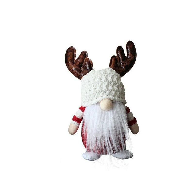 Christmas Faceless Doll Antlers Santa Christmas Home Decoration – Beard
