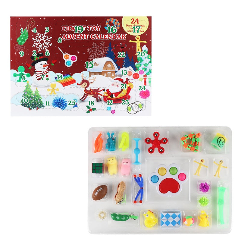 Christmas Countdown Calendar Decompression Toys Novelty Decoration Gift Box – A