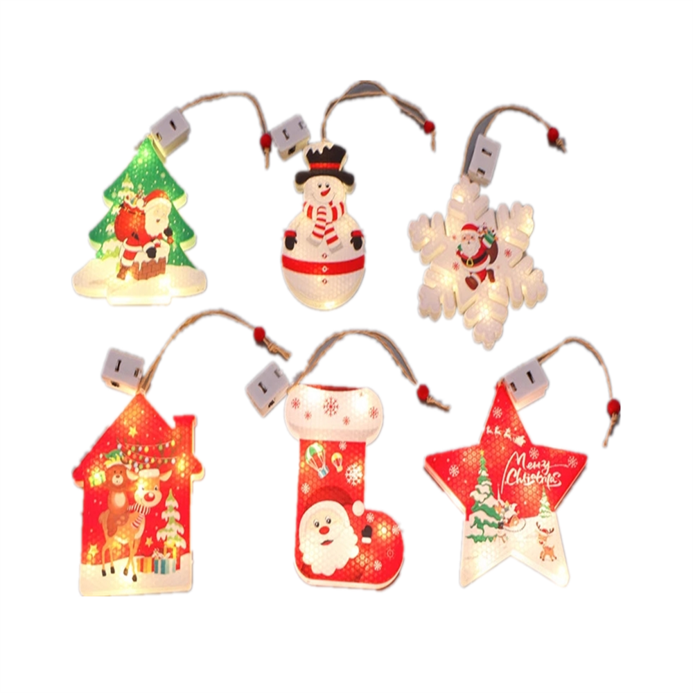 LED Snowflake Star Shaped Christmas Tree Hanging Light String – C