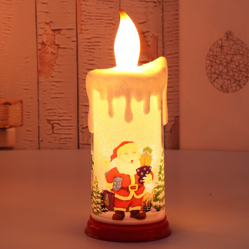 Santa Claus & Snowman Simulation Flame Christmas Candle Night Light – Santa B