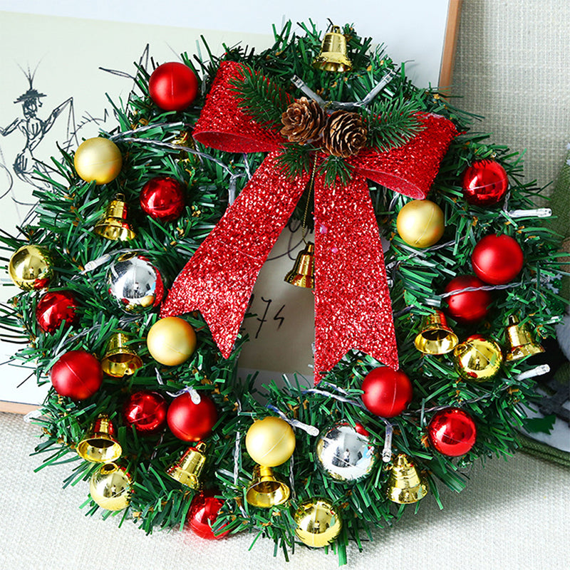 Elegant LED Holiday Garland Christmas Party Wreath Xmas Home Decoration