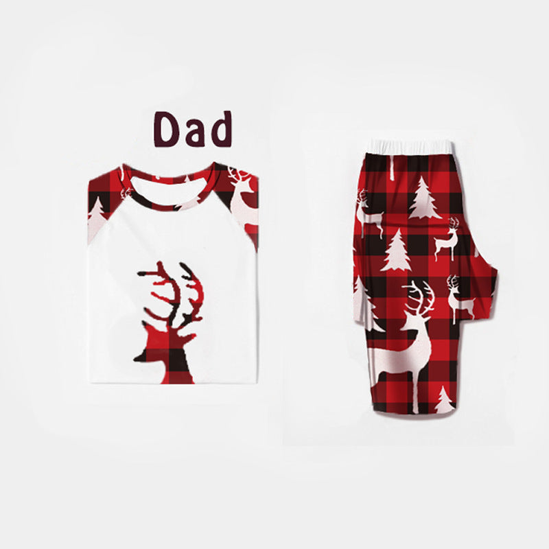 Christmas Deer Print Parent & Kid Family Pajamas Set – Dad XL