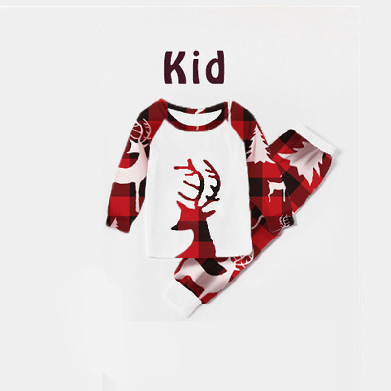 Christmas Deer Print Parent & Kid Family Pajamas Set – Kid 7T