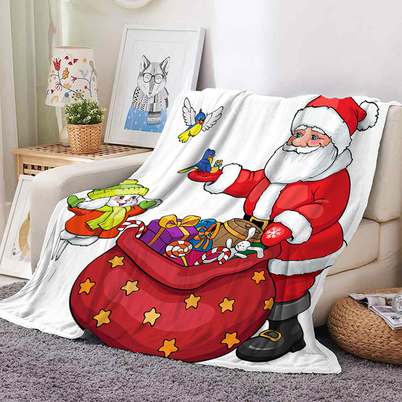 Christmas Soft Warm Double-sided Flannel Printing Throw Blanket – 100x150cm / SDLR005