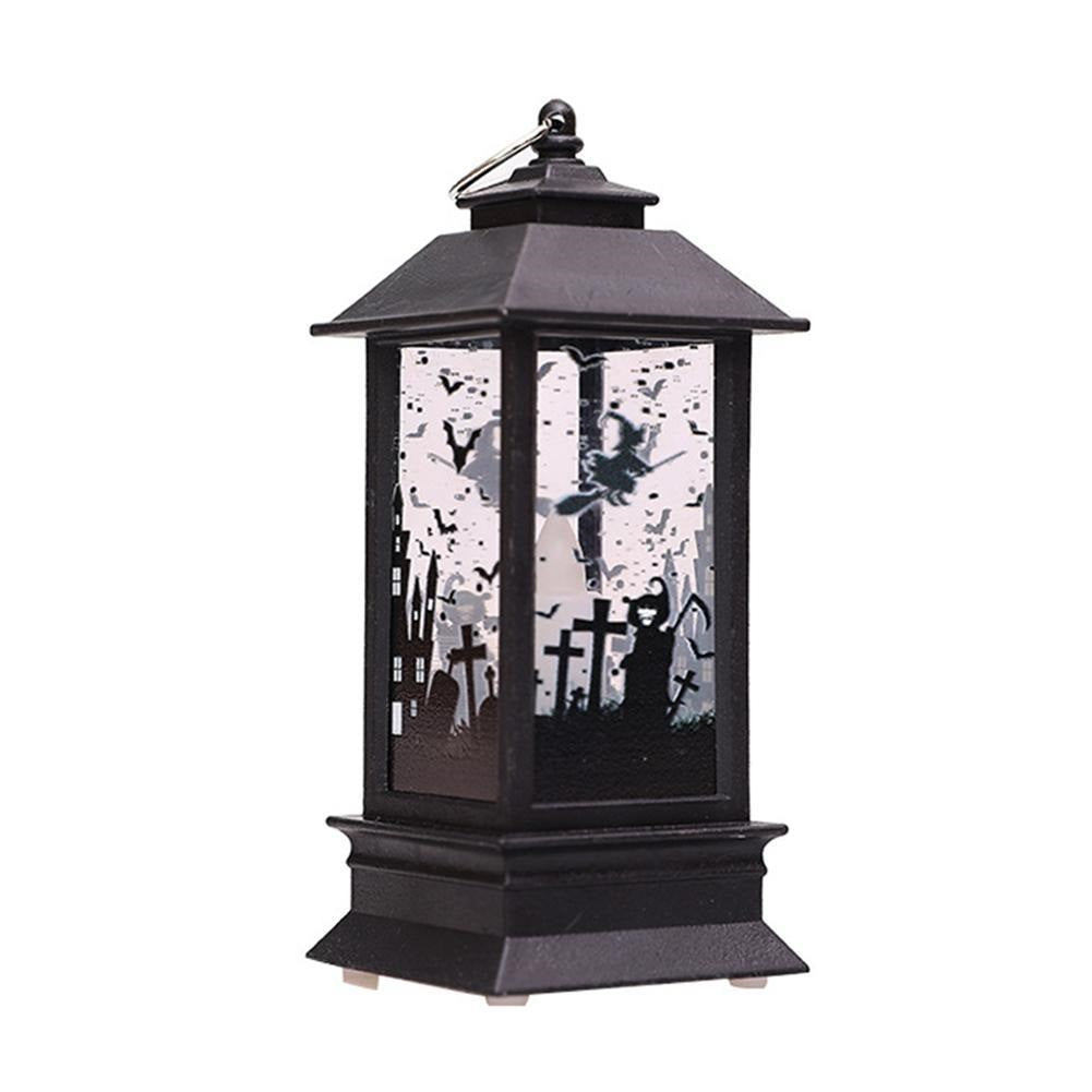 LED Halloween Castle Flame Portable Candle Lantern Light – Broom Witch