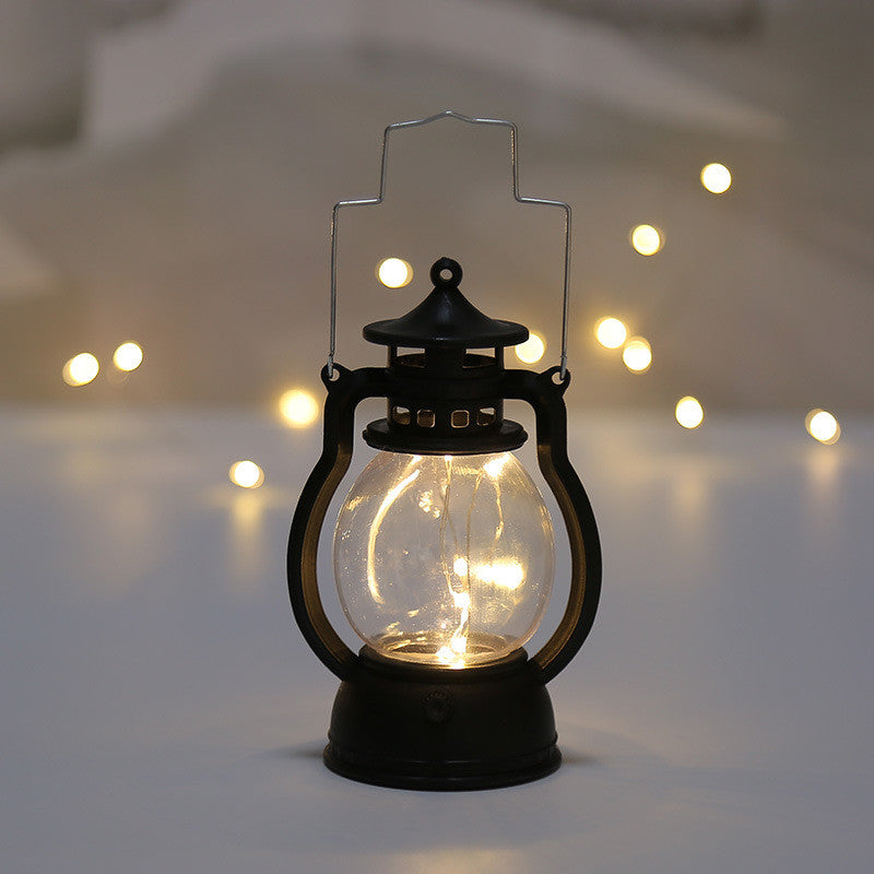 Christmas Retro Electronic Small Oil Lamp Creative Gift Decoration – Black