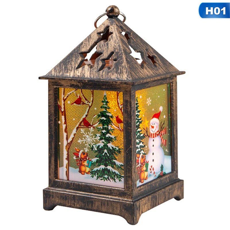 Retro Santa Claus Snowman Night Light Christmas Decor – Snowman