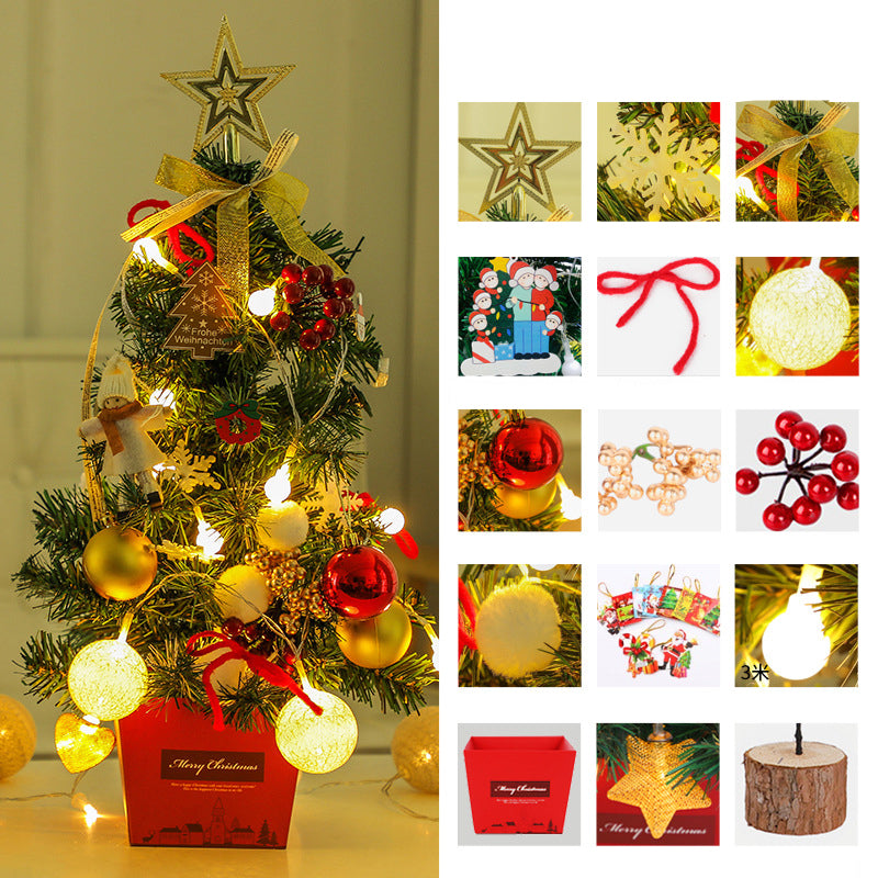 50cm Mini Christmas Tree LED Creative DIY Nightlight – Gold