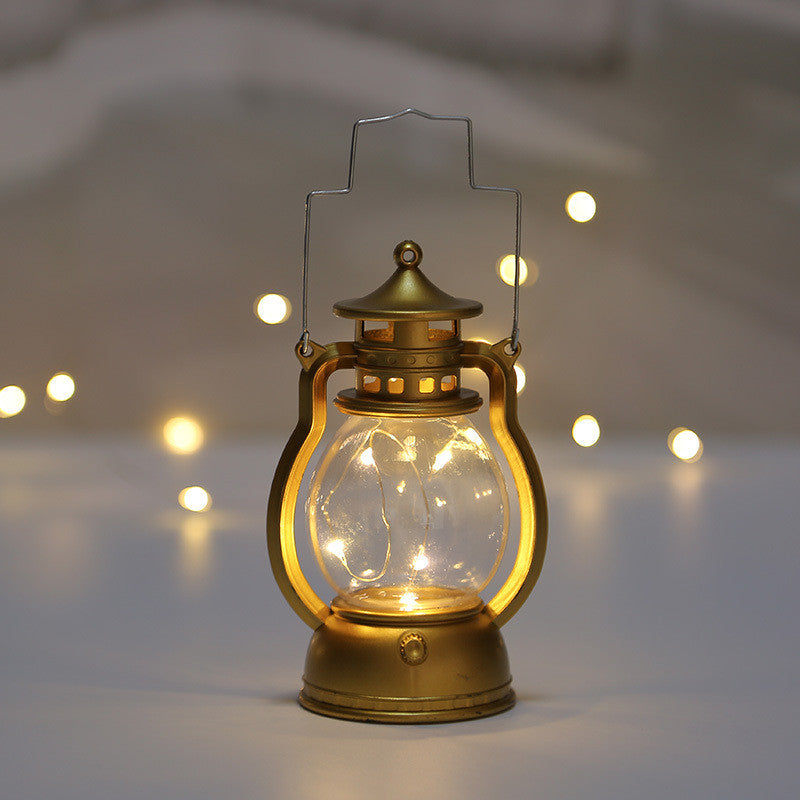 Christmas Retro Electronic Small Oil Lamp Creative Gift Decoration – Gold