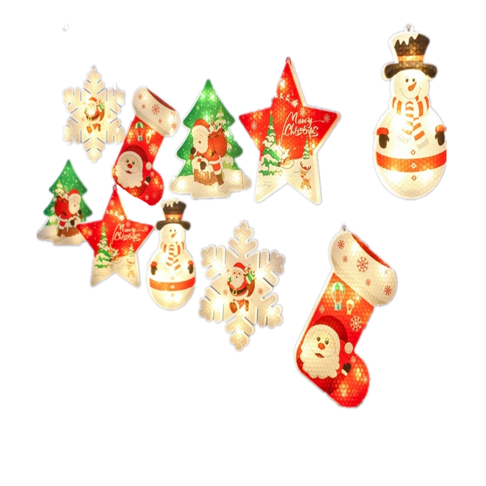 LED Snowflake Star Shaped Christmas Tree Hanging Light String – B