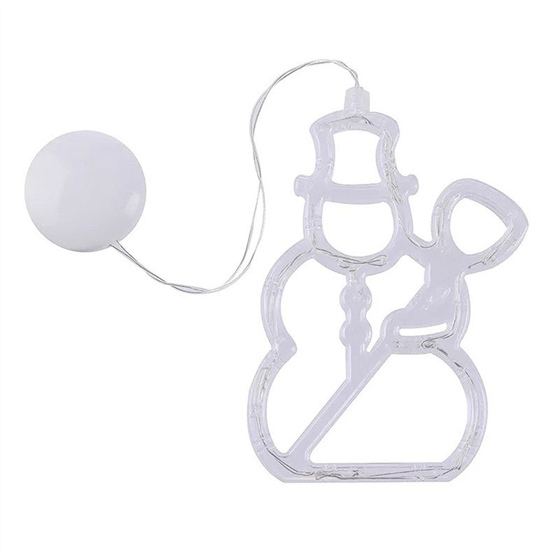 LED Christmas Lights Window Suction Cup Chandelier Decorative String Light – Snowman