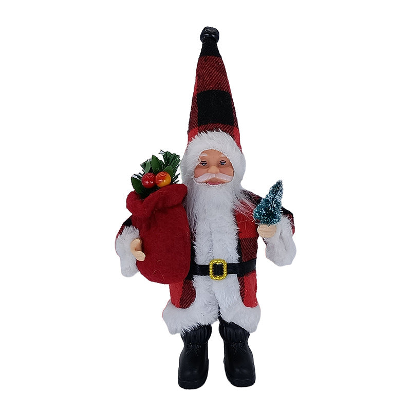 Decorative Christmas Doll Santa Claus Table Decoration Portable Figurine Ornaments – Type D