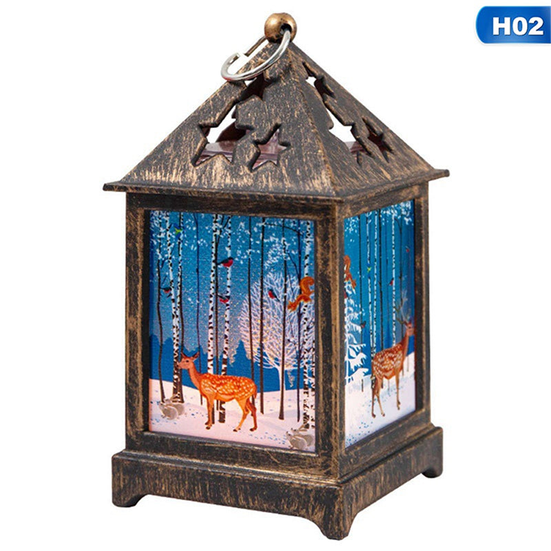 Retro Santa Claus Snowman Night Light Christmas Decor – Elk