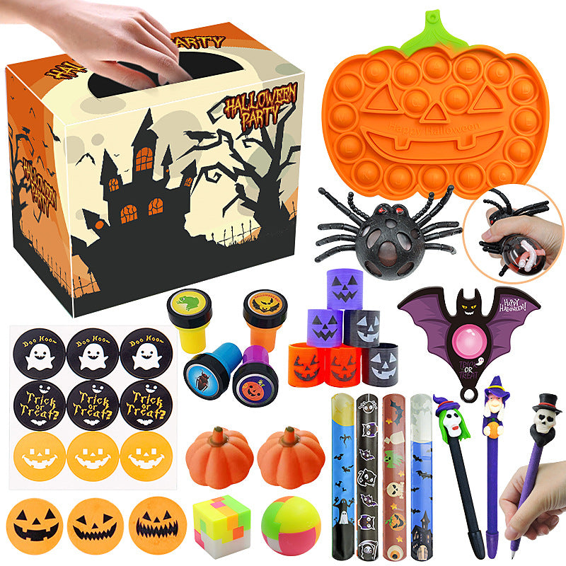 Halloween Decompression Toy Set Countdown Calendar Blind Box Funny Toys – D