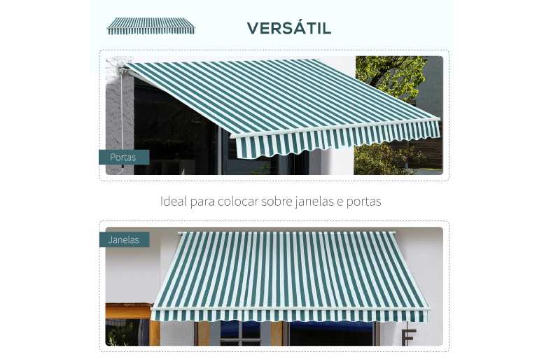Outsunny Retractable Awning Patio Canopy