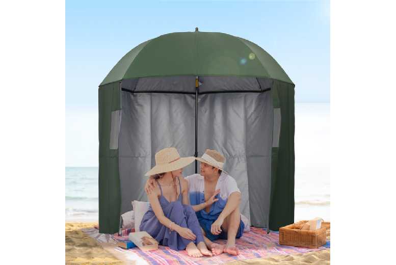 Outsunny 2m Beach Parasol Fishing Brolly