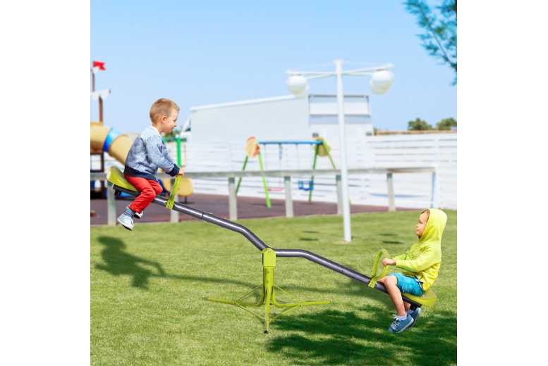 HOMCOM Kids Rotating Seesaw Swivel