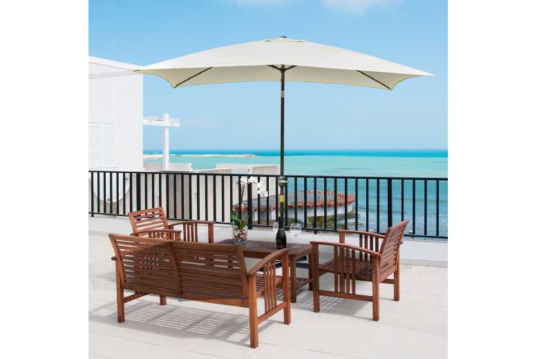 Outsunny  Parasol-White