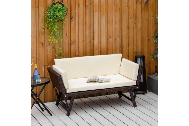 Outsunny  Rattan Folding Daybed
