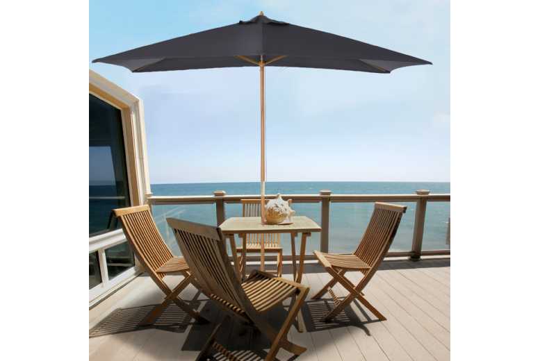 Outsunny 2 x  Wooden Garden Parasol