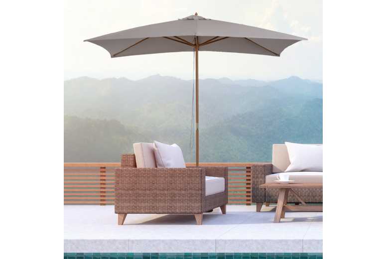 Outsunny 2 x  Wooden Parasol