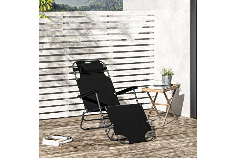 Outsunny Metal Frame 2 In 1 Sun Lounger