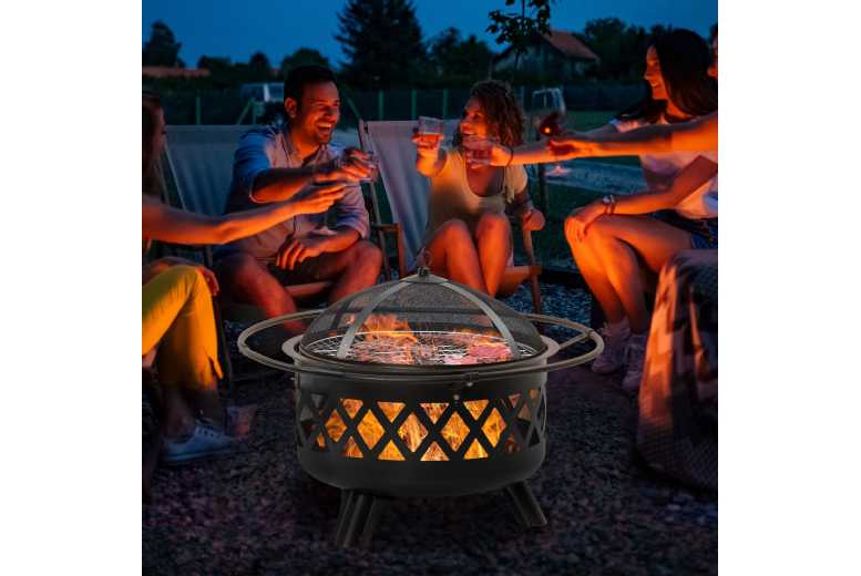 Outsunny 2-in-1 Outdoor Fire Pit
