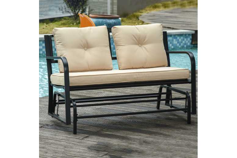 Outsunny Outdoor Loveseat Glider Bench
