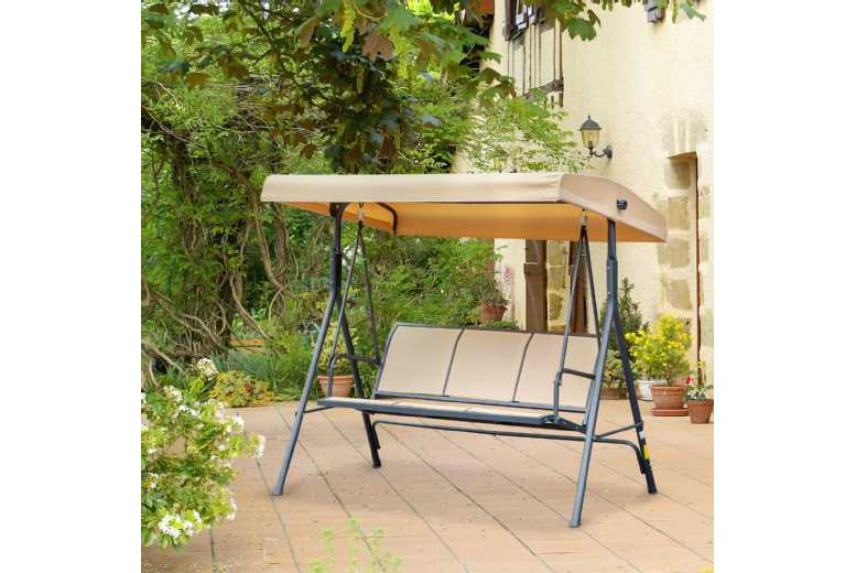 Outsunny 3 Seater Swing Chair Canopy