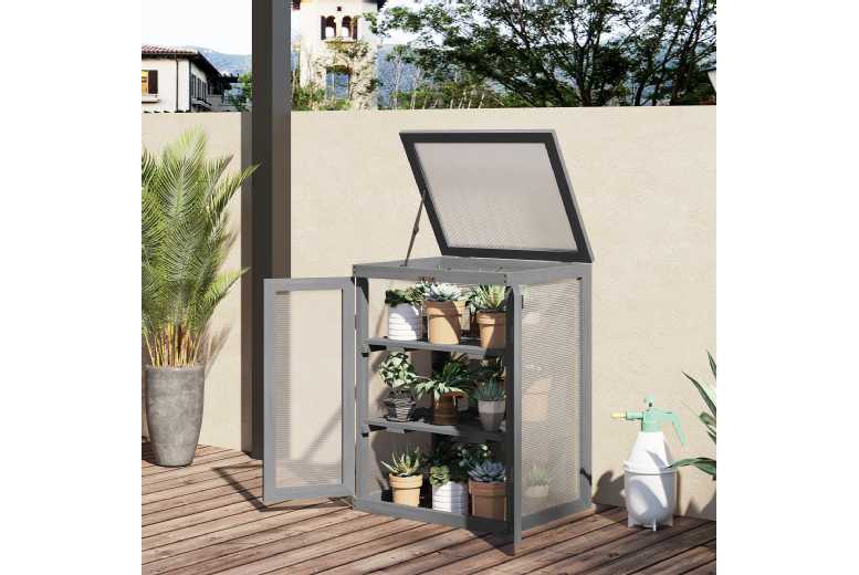 Outsunny Wood Greenhouse Polycarbonate