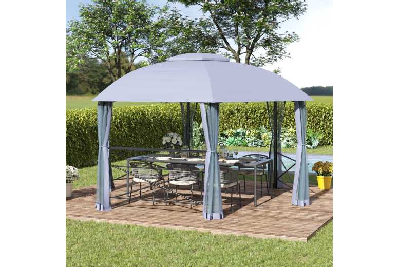 Outsunny Patio Metal Gazebo Canopy