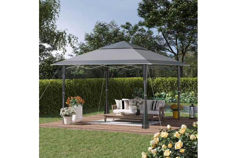 Outsunny Pop-up Gazebo Double Roof Tent