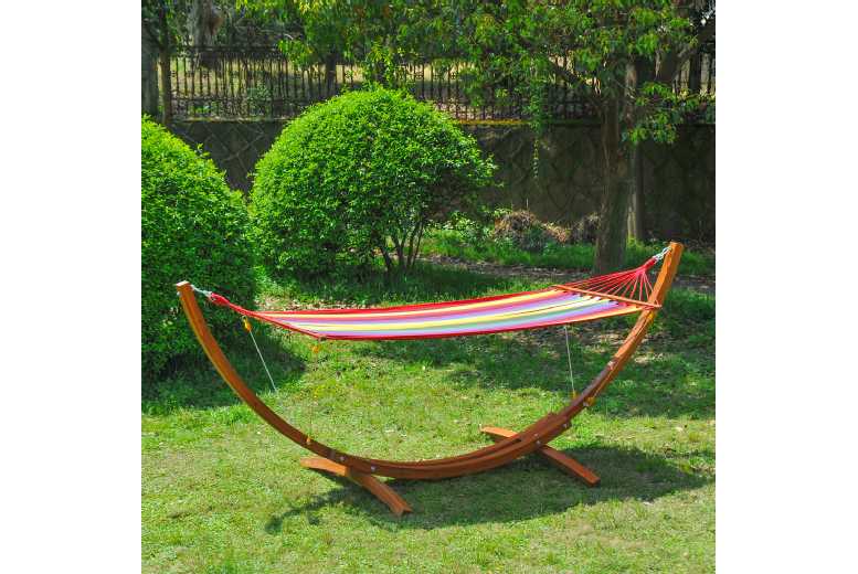 Outsunny Patio Standing Wooden Hammock
