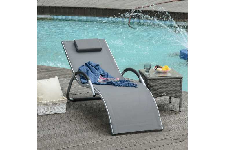 Outsunny Lounger Chair Portable Armchair