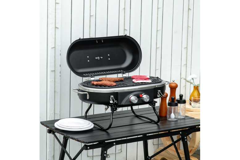 Outsunny Gas BBQ Grill Table Top