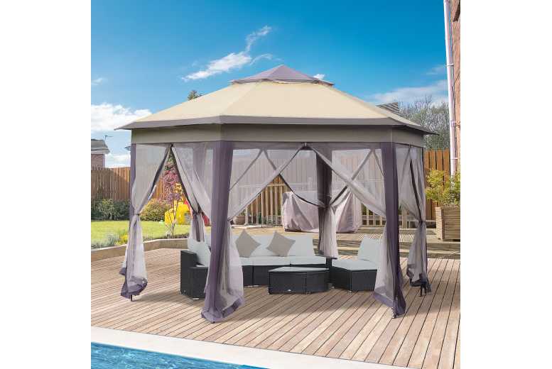 Outsunny Hexagon Patio Gazebo