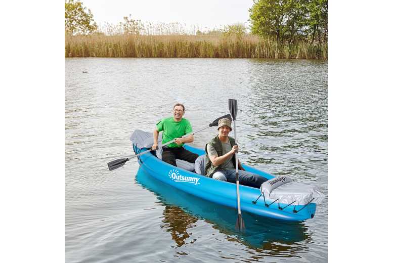 Outsunny Inflatable Kayak Boat Canoe Set