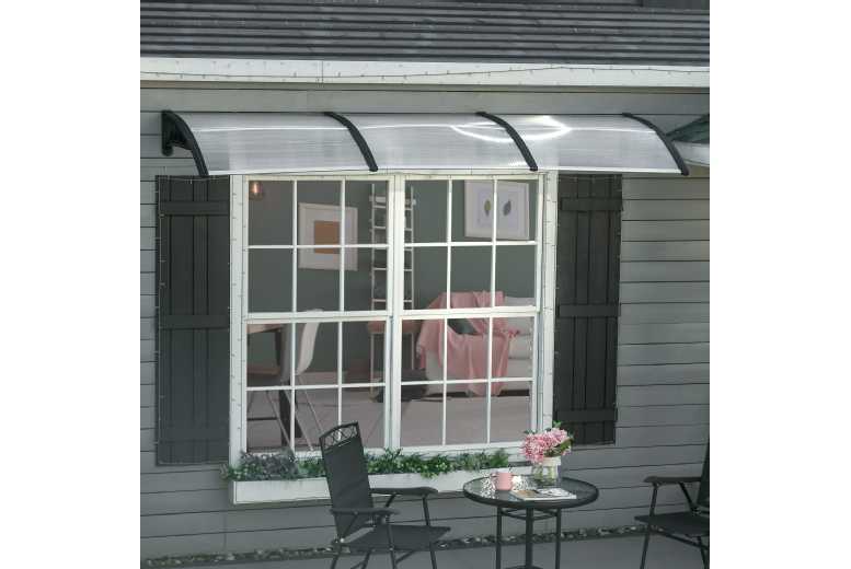 Outsunny Front Door Canopy, Clear