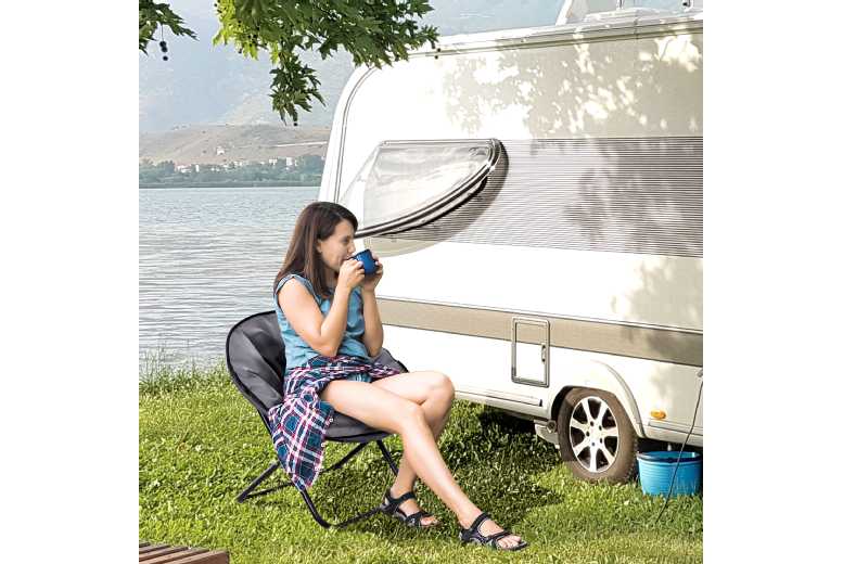 Outsunny Folding Saucer Moon Chair