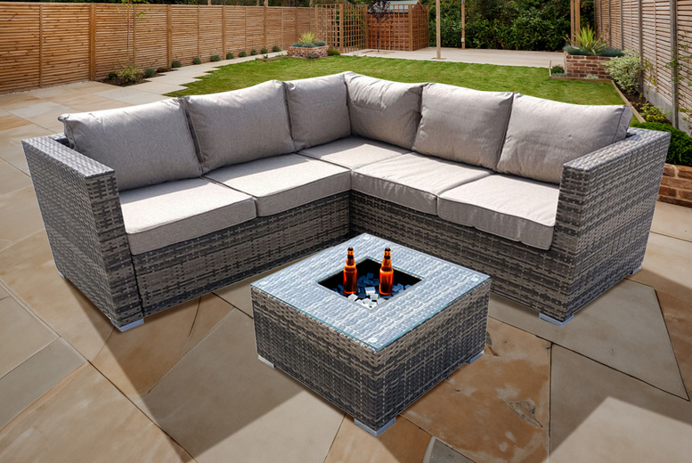 6 Seater Corner Sofa Patio Set